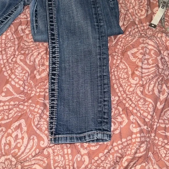 Miss Me Blue Denim Jeans with Braided Detail - Picture 2 of 9